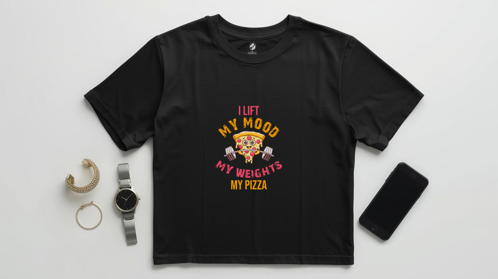 “I Lift My Pizza – Funny Gym T-Shirt”