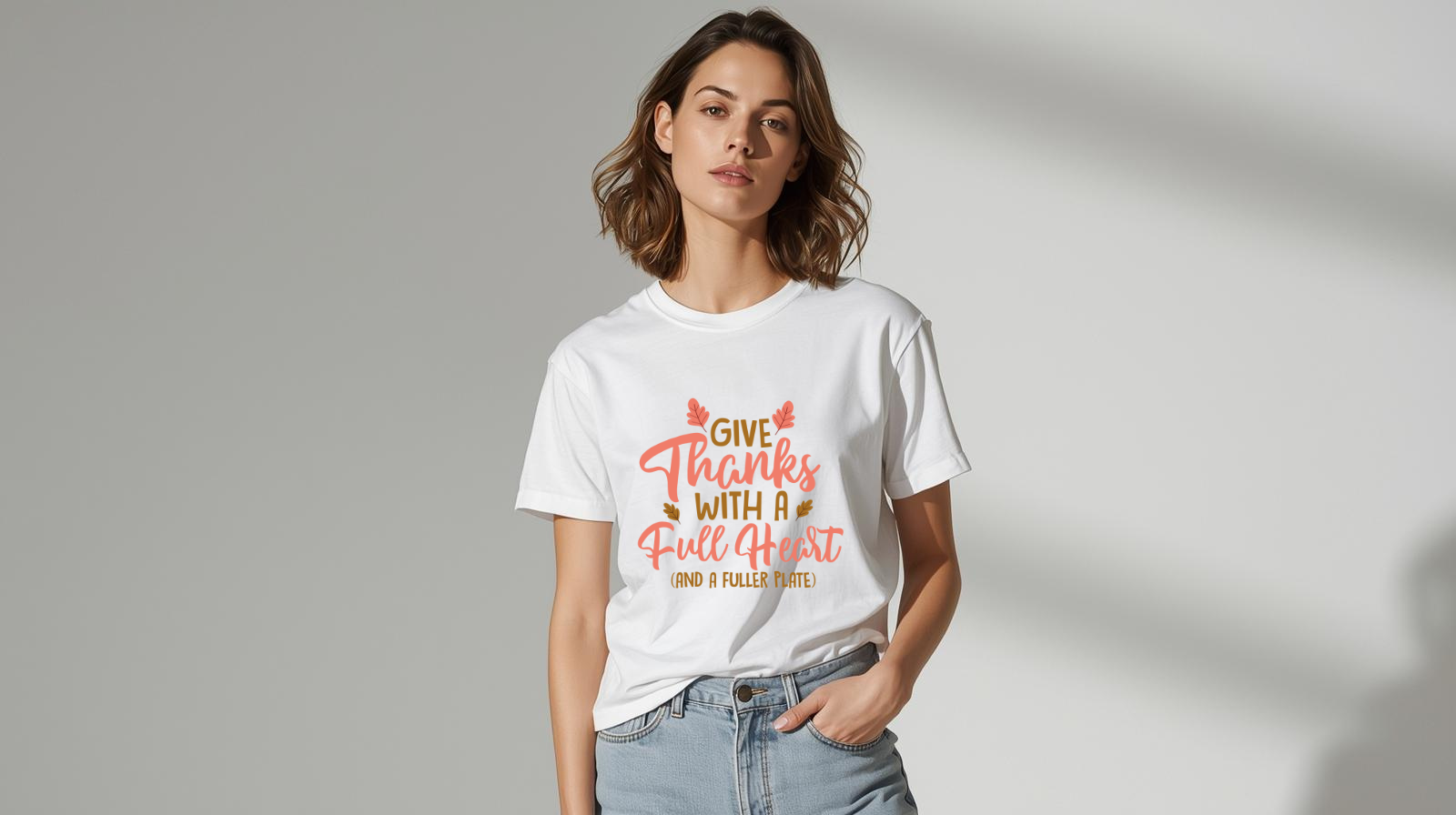 🧡 Give Thanks with a Full Heart – Unisex Supima T-Shirt