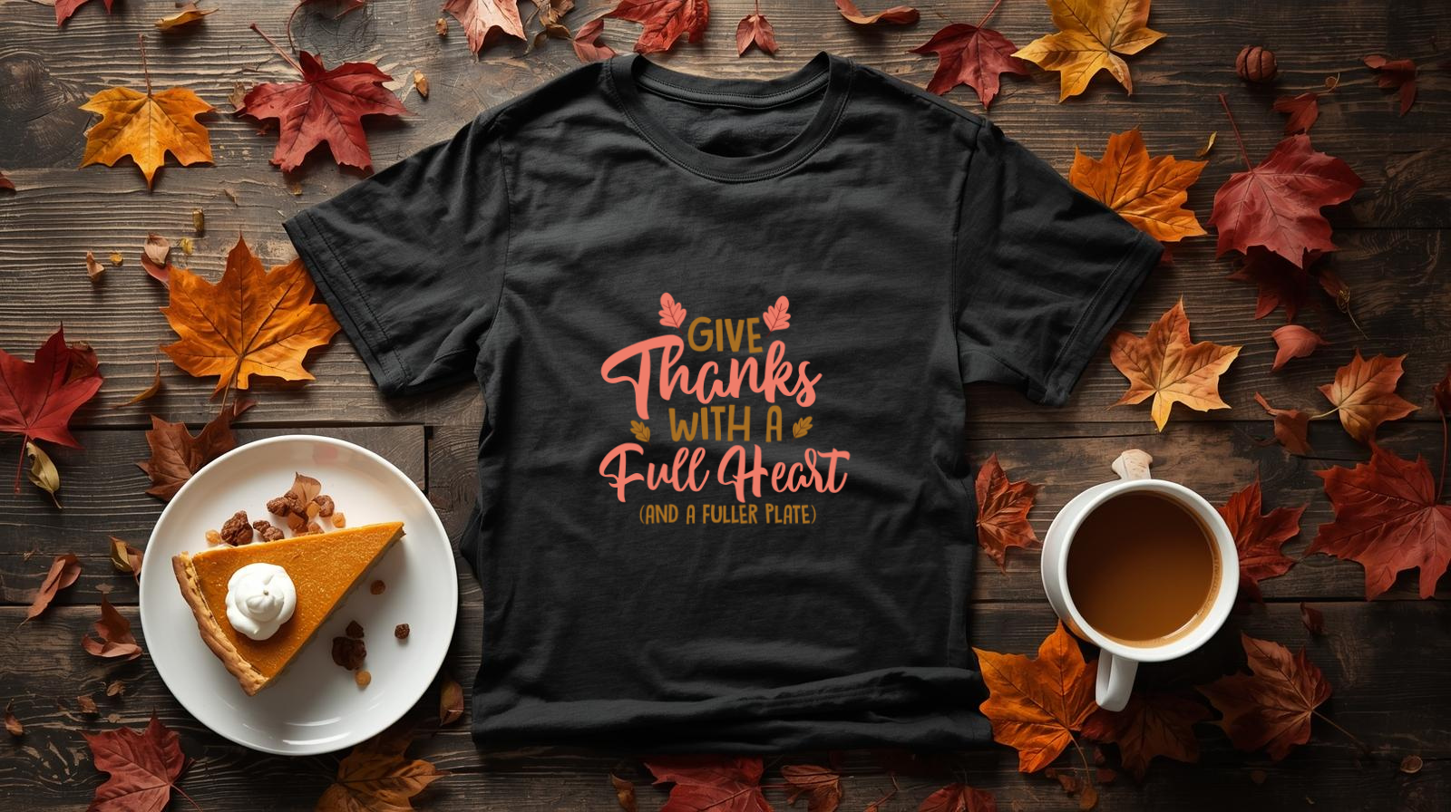 🧡 Give Thanks with a Full Heart – Unisex Supima T-Shirt