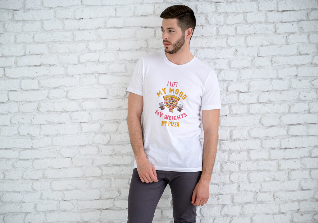 “I Lift My Pizza – Funny Gym T-Shirt”